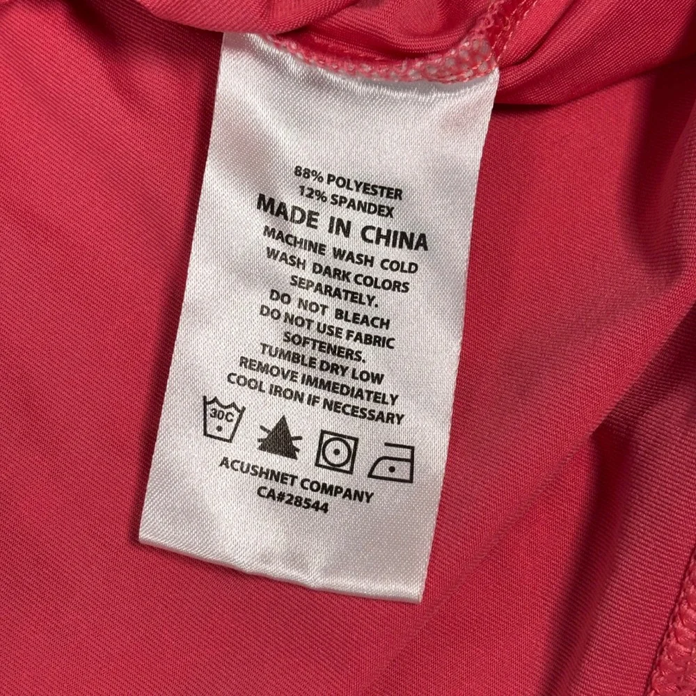 FootJoy Mens XL Pink Could Pattern Golf Polo Lake Winnipesaukee Golf Club Shirt